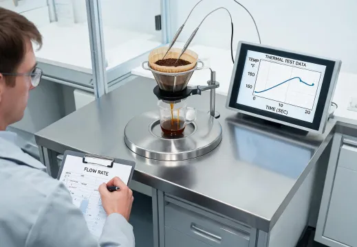 Coffee maker thermal test bench
